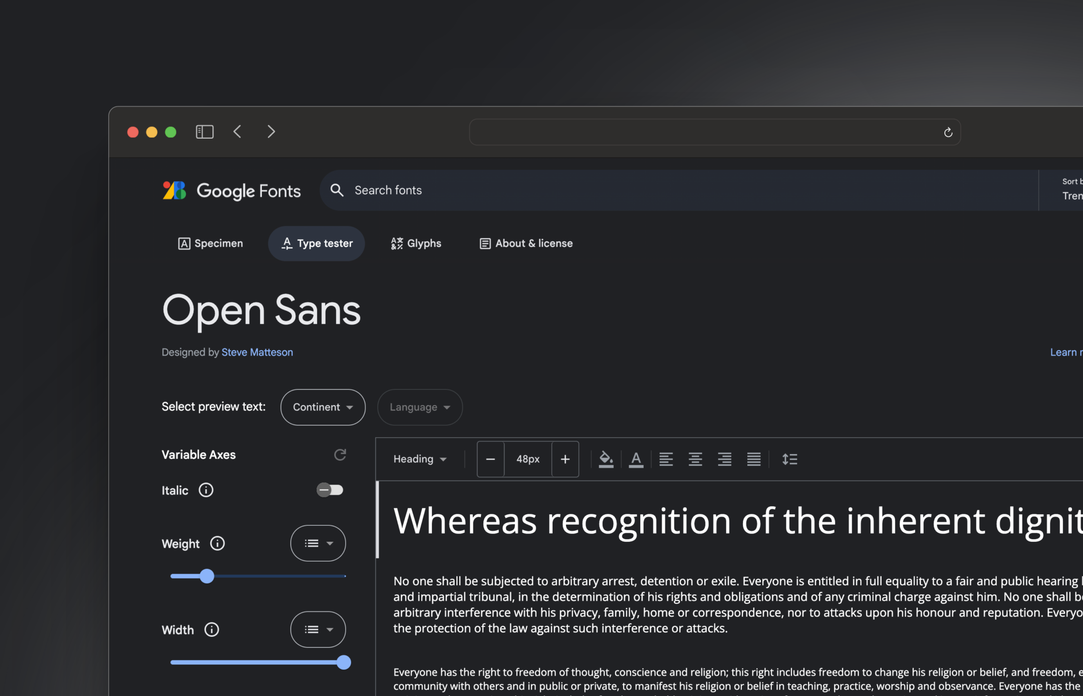 Lead Product Designer on the Google Fonts redesign.