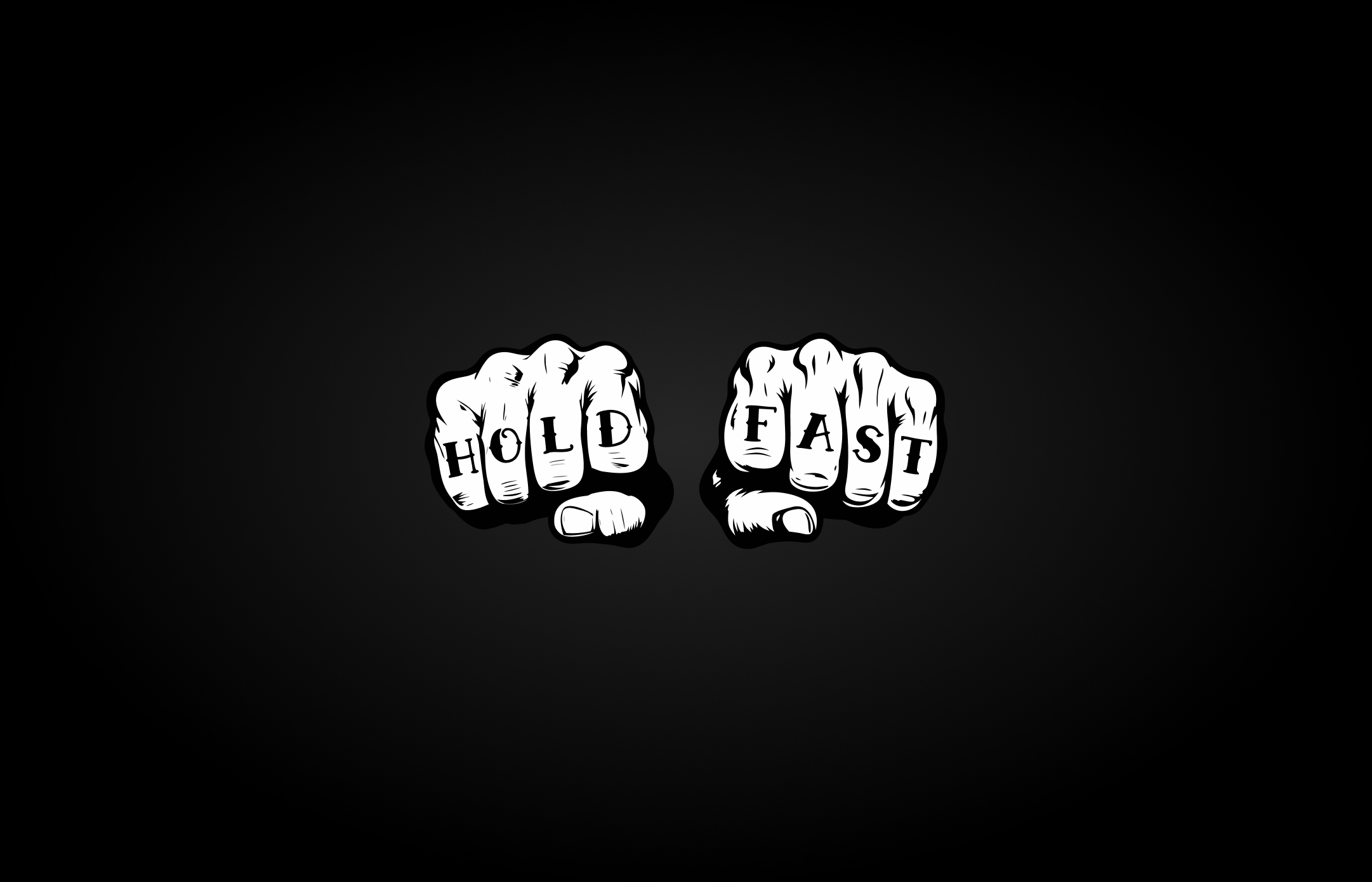 Hold Fast Studio logo — two fists with HOLD FAST tattooed across the knuckles