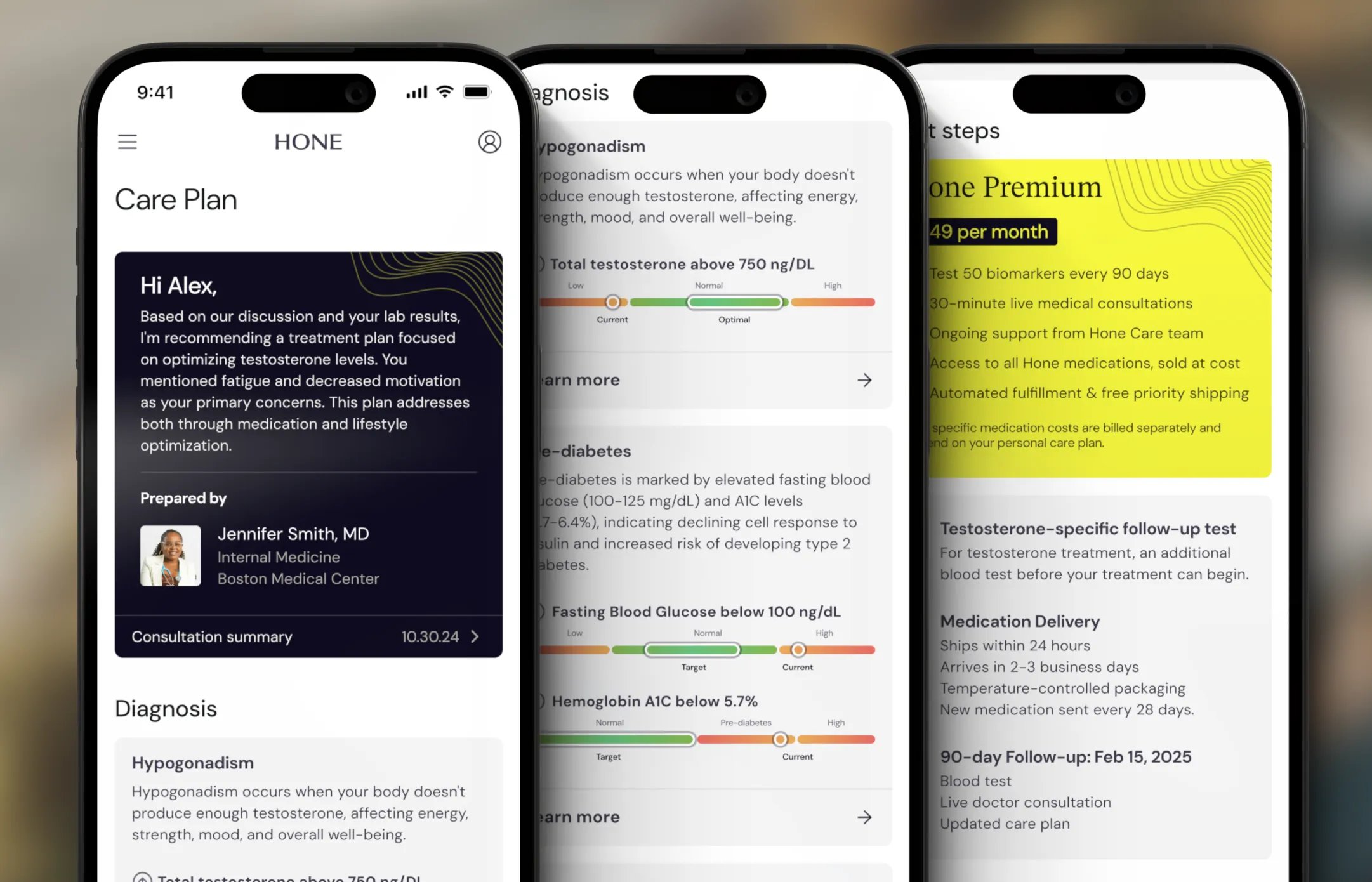 Care plan experience for a precision healthcare platform.